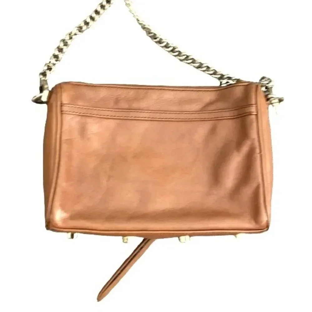 Rebecca Minkoff Mini Mac Cognac Brown Leather Crossbody - Picture 4 of 5